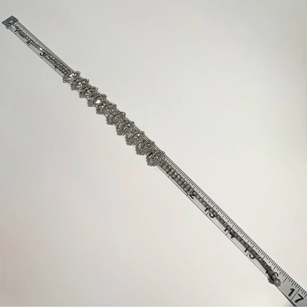 Weiss Vintage Signed White Rhinestone Choker Necklace